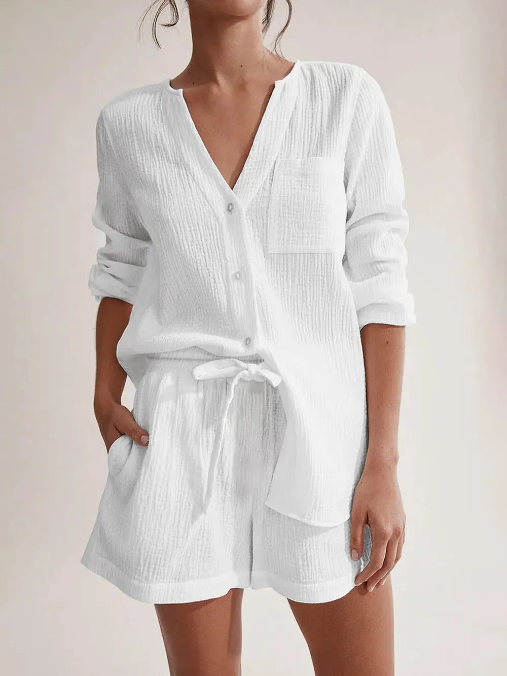 Ensemble chemise et short en gaze de pur coton eprolo