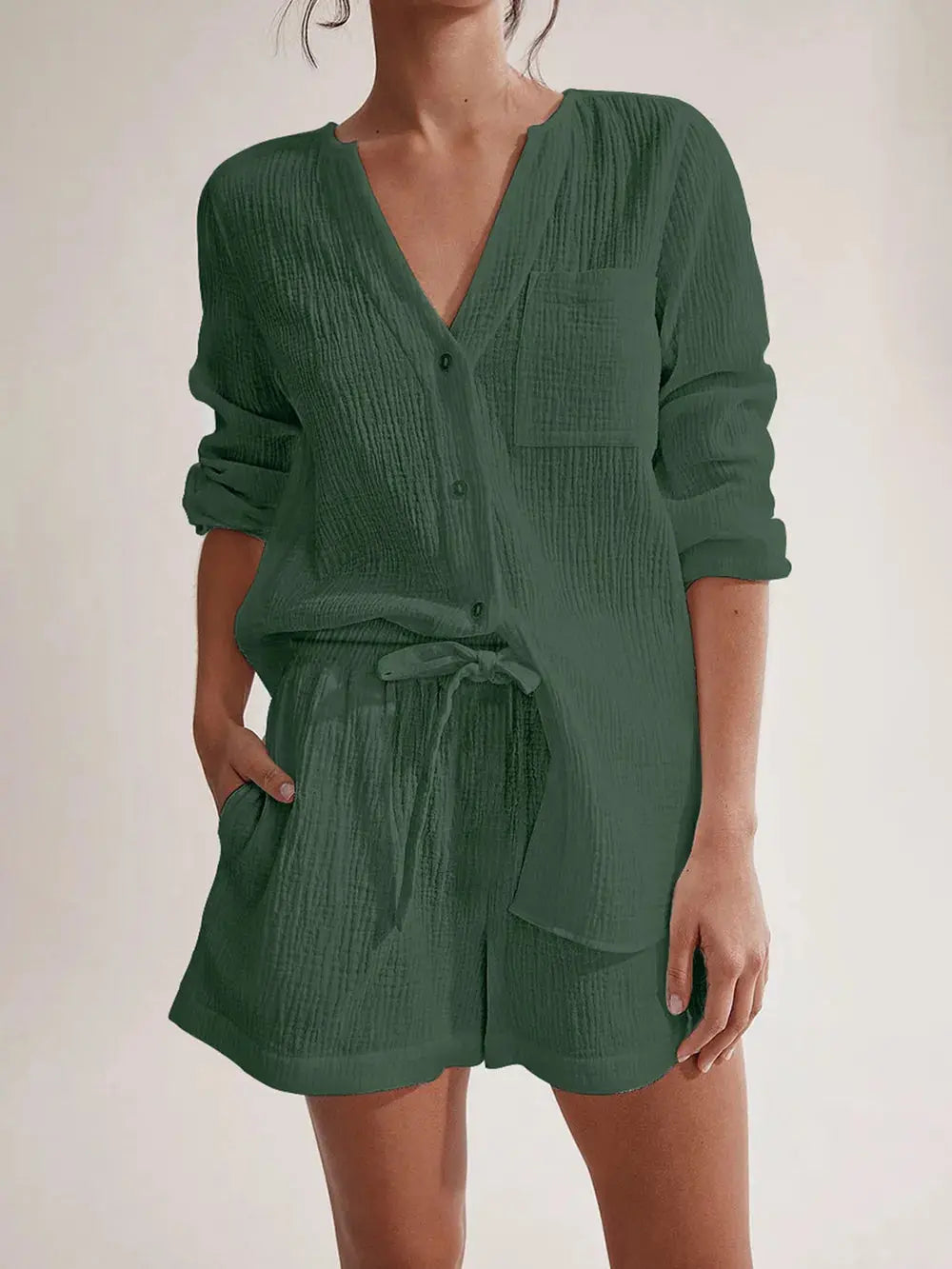 Ensemble chemise et short en gaze de pur coton eprolo