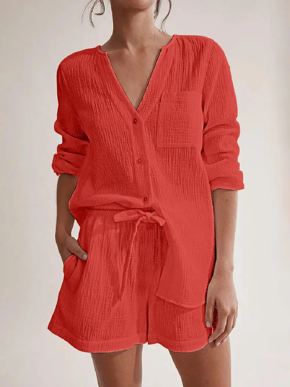 Ensemble chemise et short en gaze de pur coton eprolo