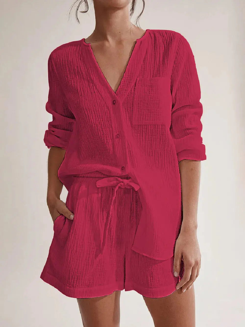 Ensemble chemise et short en gaze de pur coton eprolo