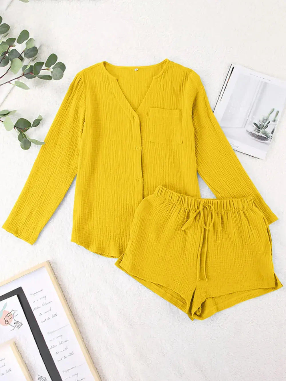 Ensemble chemise et short en gaze de pur coton eprolo