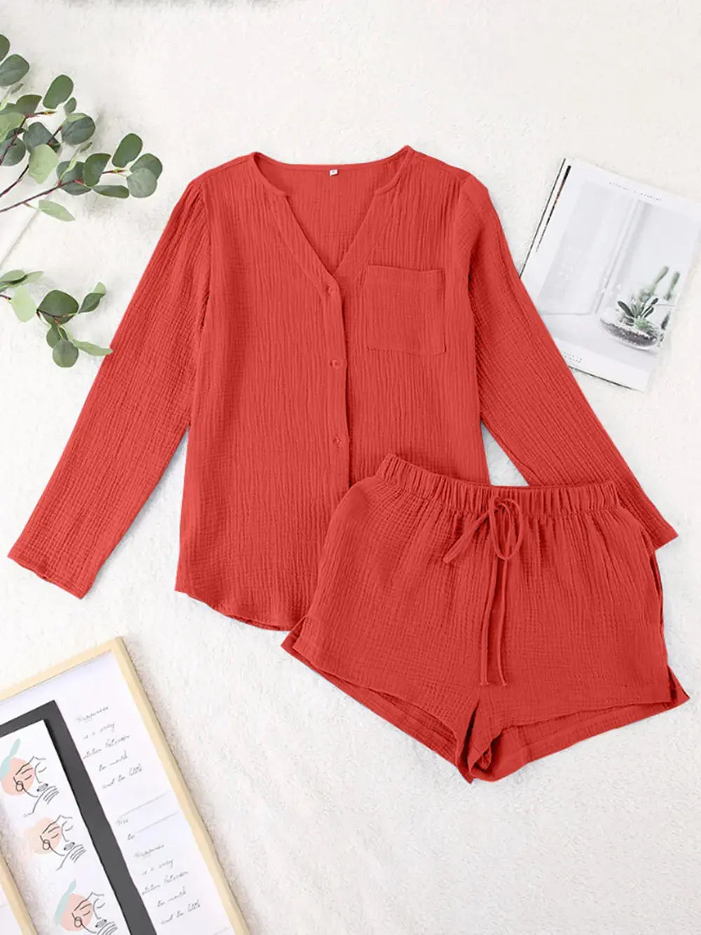 Ensemble chemise et short en gaze de pur coton eprolo