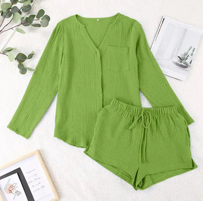 Ensemble chemise et short en gaze de pur coton eprolo