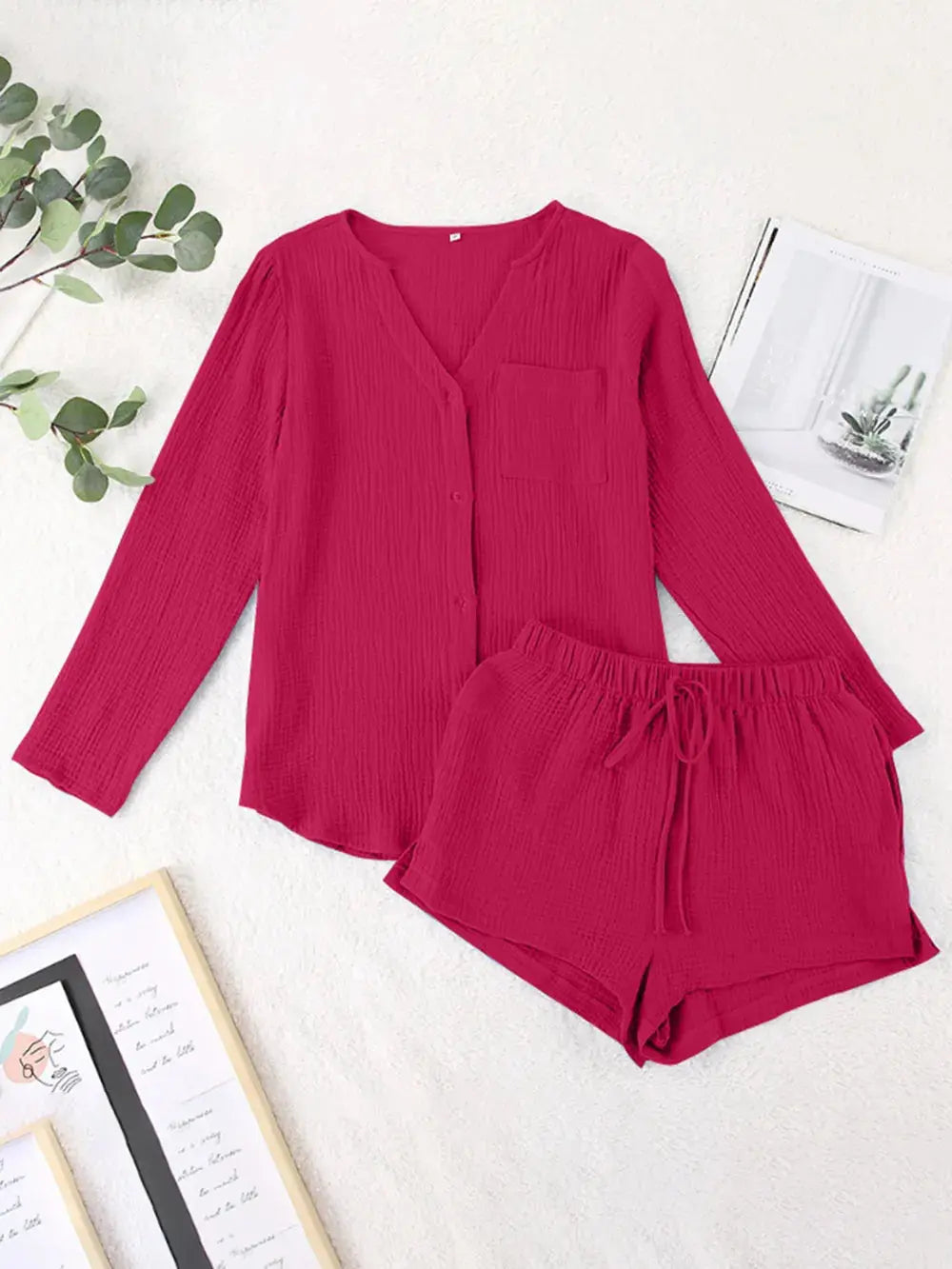 Ensemble chemise et short en gaze de pur coton eprolo