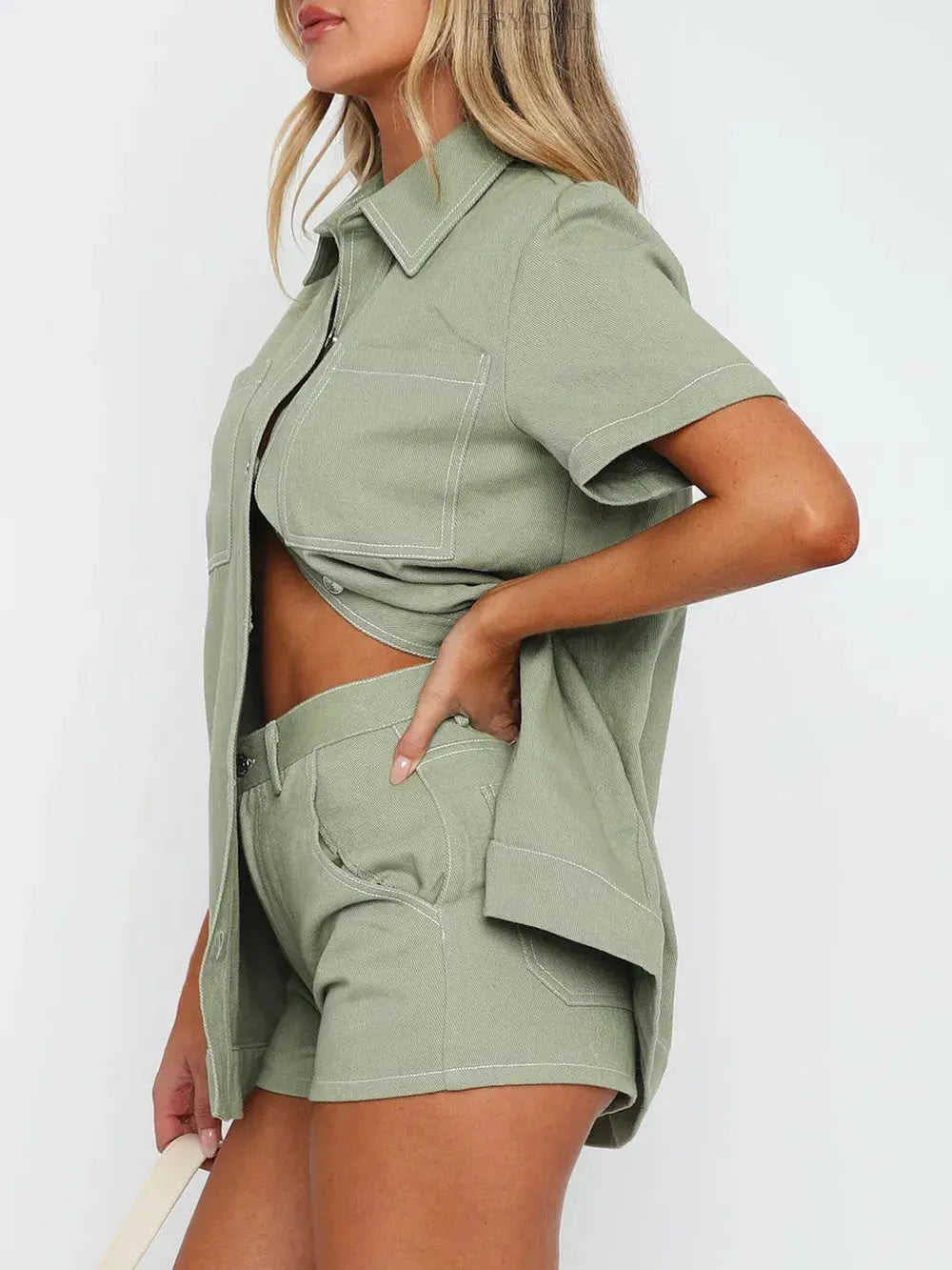 Ensemble deux pièces chemise longue et short eprolo