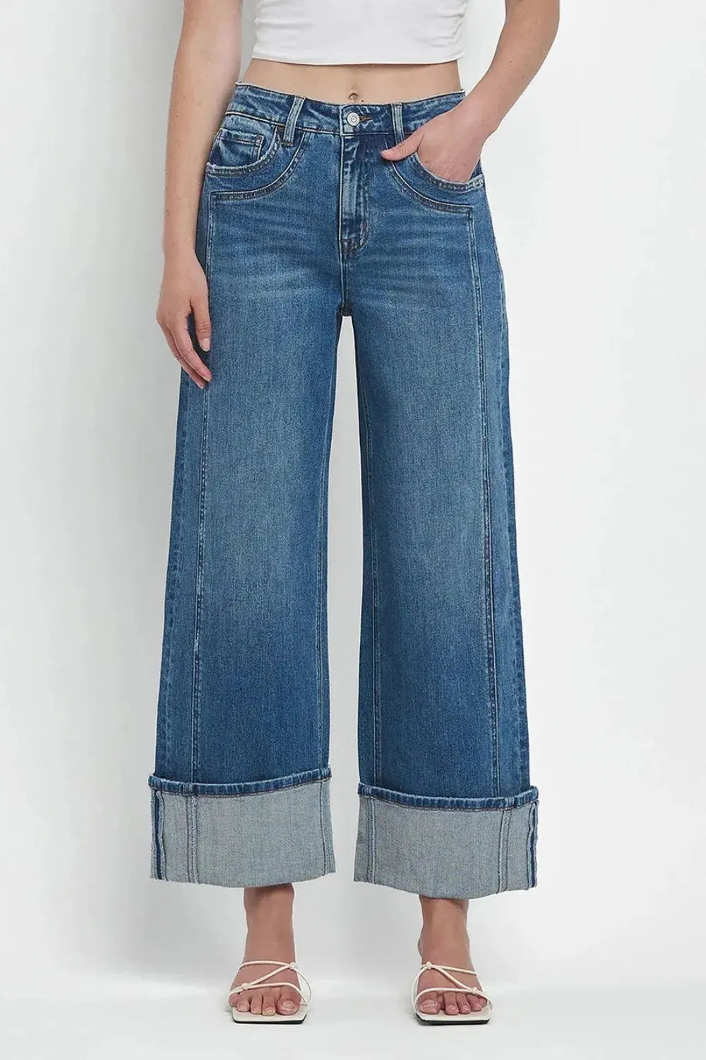 Pantalon en jean droit avec poches eprolo