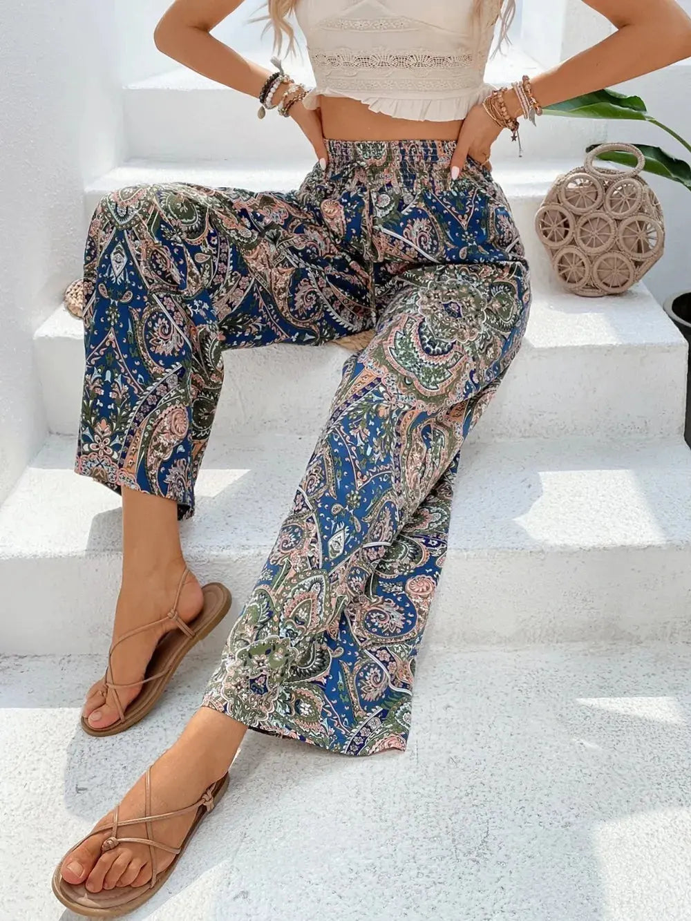 Pantalon large imprimé eprolo