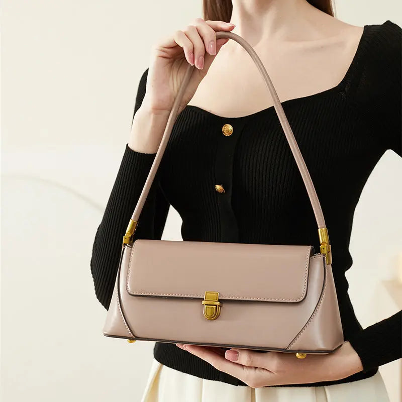 Petit sac baguette en cuir véritable eprolo