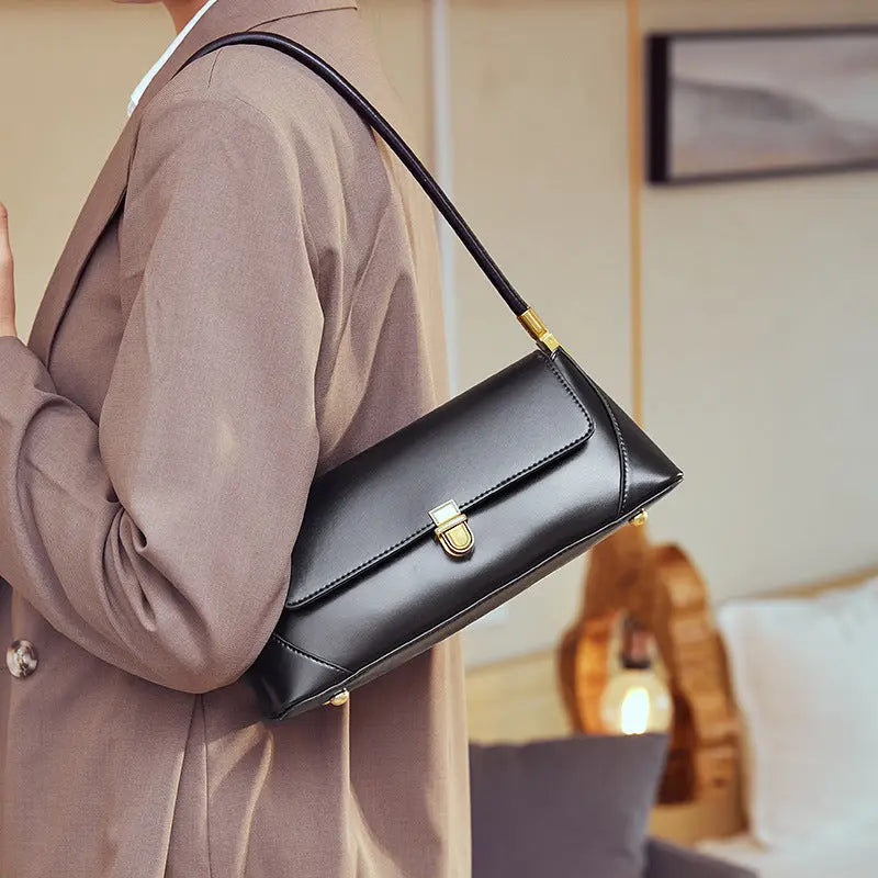 Petit sac baguette en cuir véritable eprolo