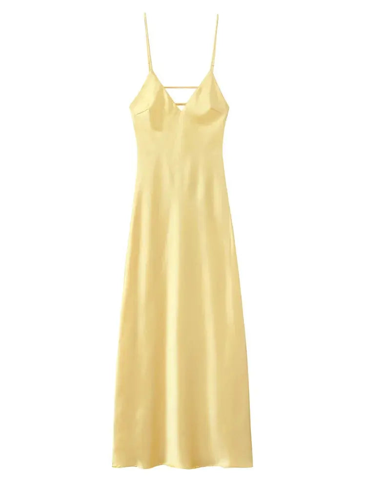 La robe Soléa - Robe longue lumineuse et satinée - LUMIAH