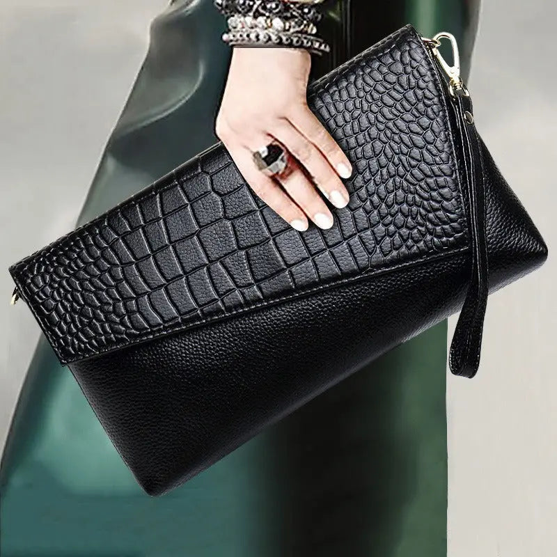 Sac à bandoulière en cuir de vachette grainé Litchi, pochette multifonctionnelle en cuir. eprolo