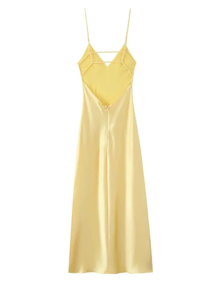 La robe Soléa - Robe longue lumineuse et satinée - LUMIAH
