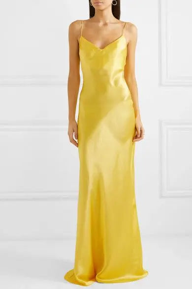 La robe Soléa - Robe longue lumineuse et satinée - LUMIAH