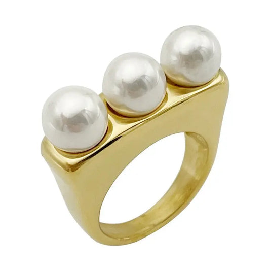 Bague légère en acier inoxydable au design rétro haut de gamme. eprolo