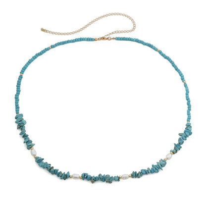 Chaîne de taille de plage en perles imitation gravier et perles eprolo