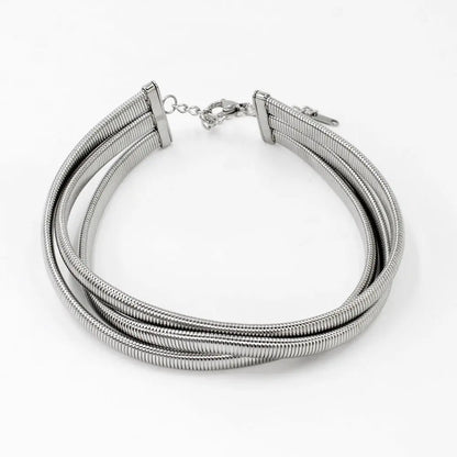 Collier ras de cou multicouche en acier inoxydable eprolo
