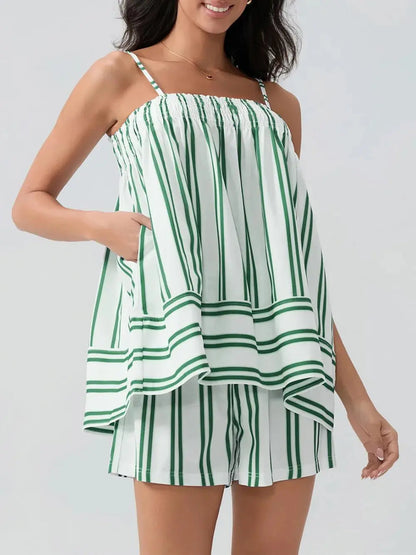 Ensemble caraco et short à col carré smocké eprolo