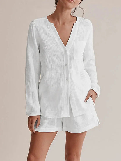 Ensemble chemise et short en gaze de pur coton eprolo
