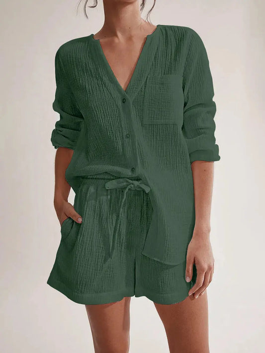 Ensemble chemise et short en gaze de pur coton eprolo