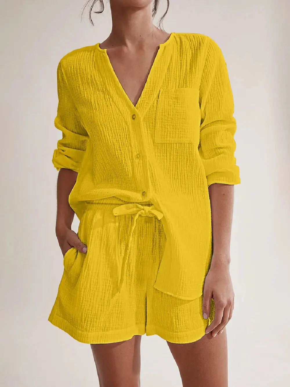 Ensemble chemise et short en gaze de pur coton eprolo