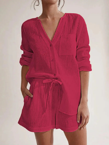 Ensemble chemise et short en gaze de pur coton eprolo