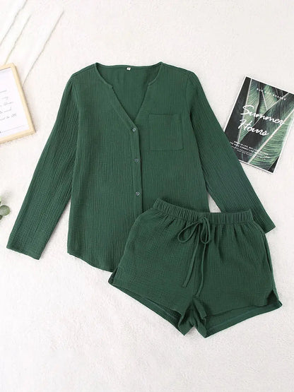 Ensemble chemise et short en gaze de pur coton eprolo