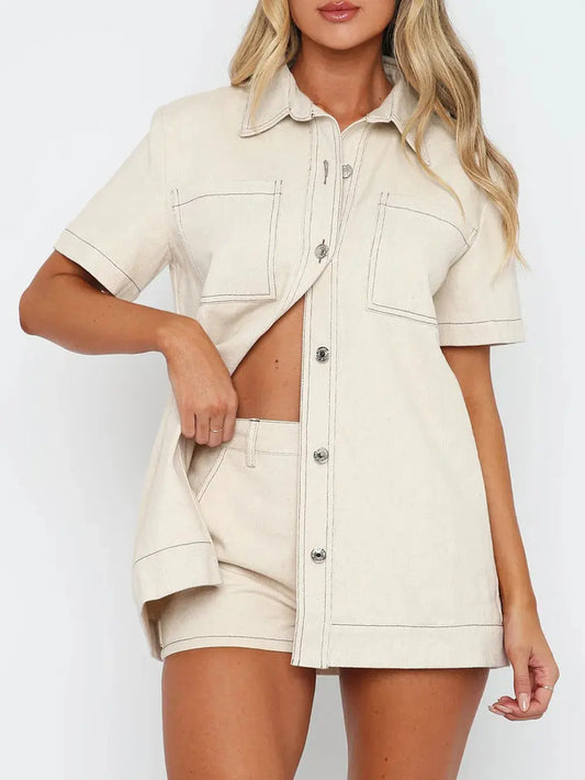 Ensemble deux pièces chemise longue et short eprolo
