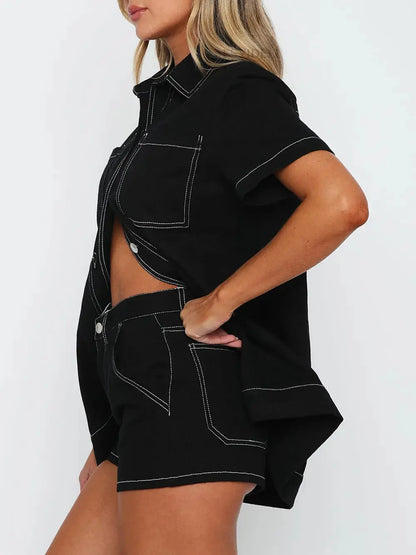 Ensemble deux pièces chemise longue et short eprolo