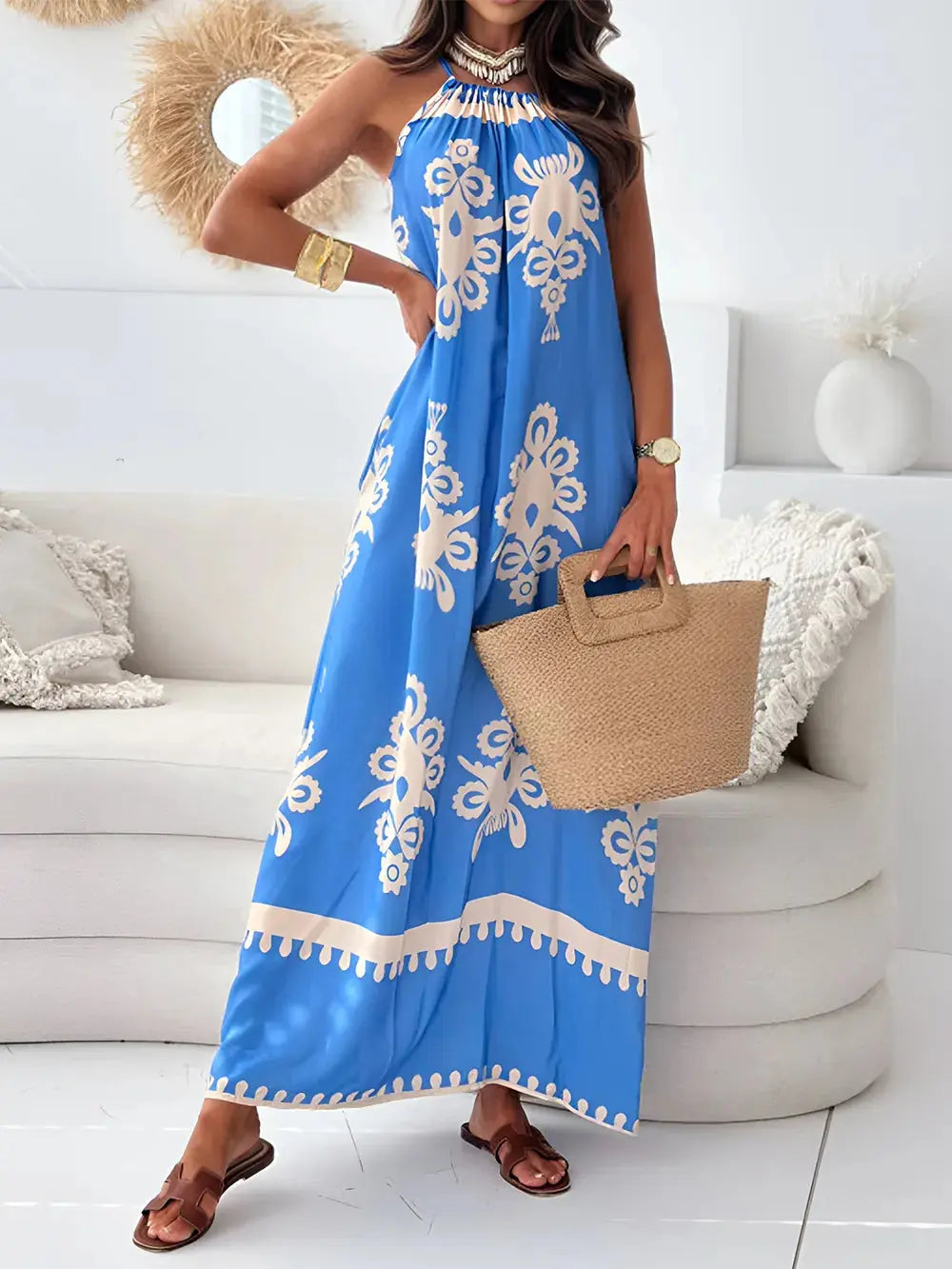 La robe Samia - robe longue à motifs eprolo