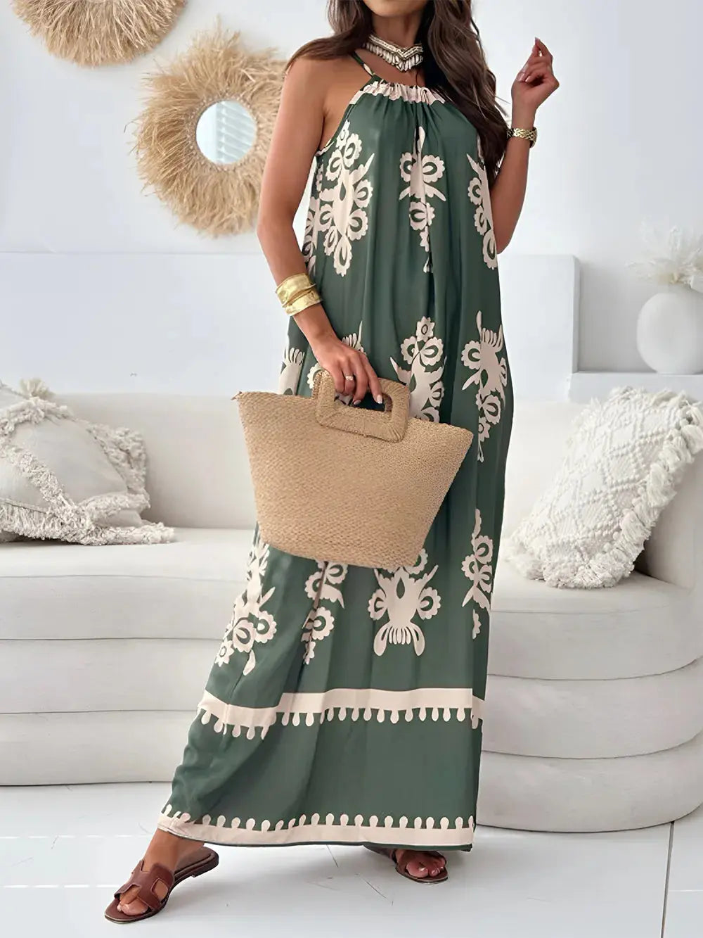 La robe Samia - robe longue à motifs eprolo