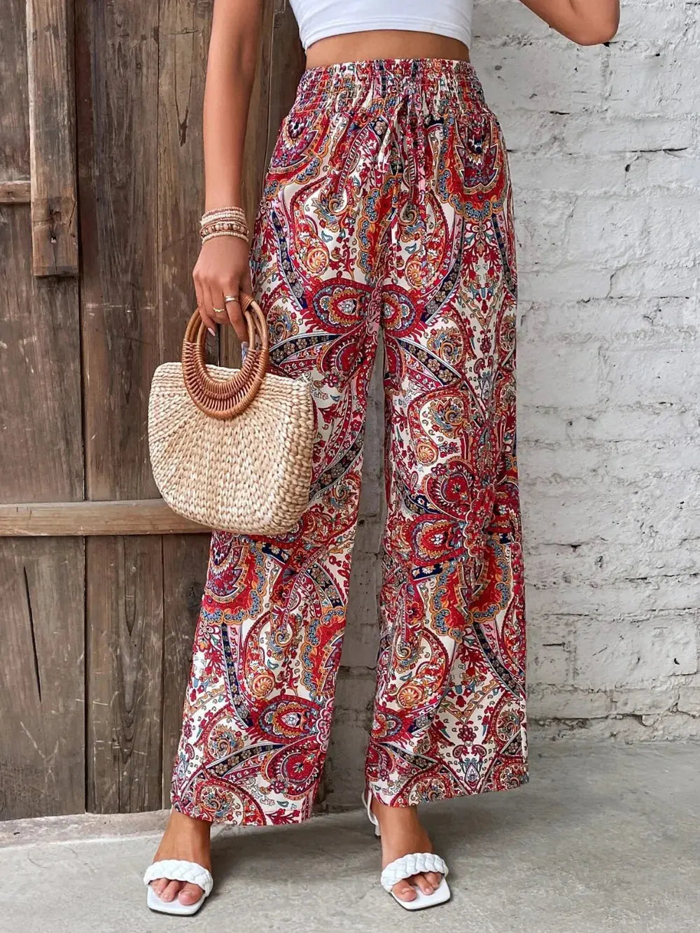 Pantalon large imprimé eprolo