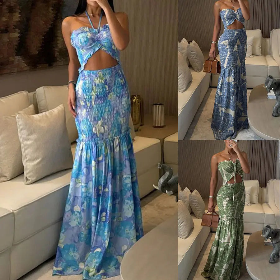 Robe Mona plissée imprimée eprolo