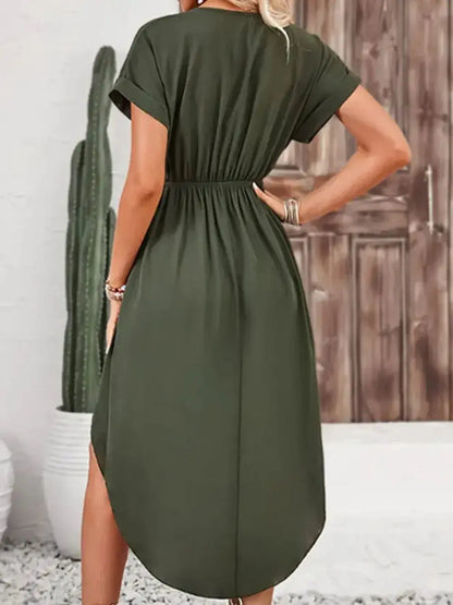 Robe à manches courtes avec surplis noué eprolo