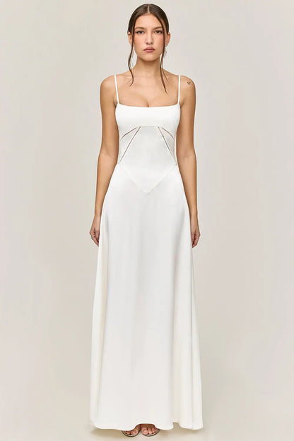 Robe longue Camila, coupe slim, sans manches. eprolo