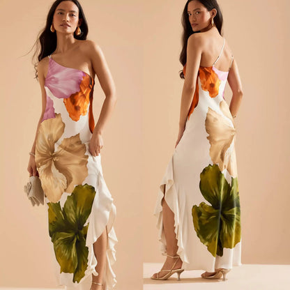 Robe longue Lilia à imprimer fleurie eprolo