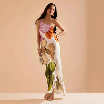 Robe longue Lilia à imprimer fleurie eprolo