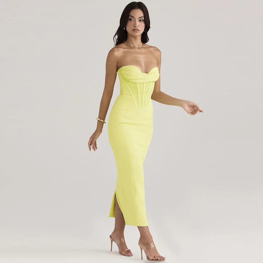 Robe longue Lina, bustier, moulante eprolo