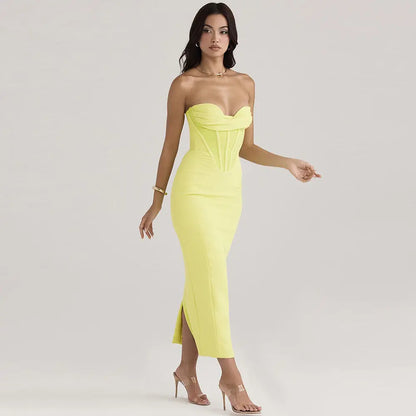 Robe longue Lina, bustier, moulante eprolo