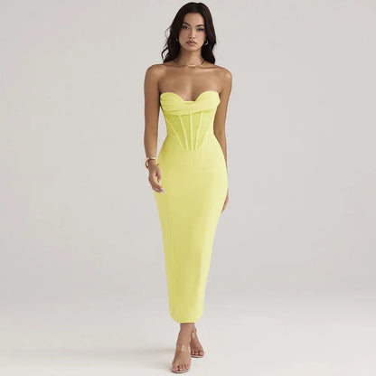 Robe longue Lina, bustier, moulante eprolo