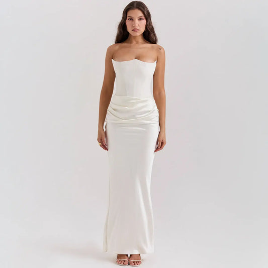 Robe longue Yeléna, bustier eprolo