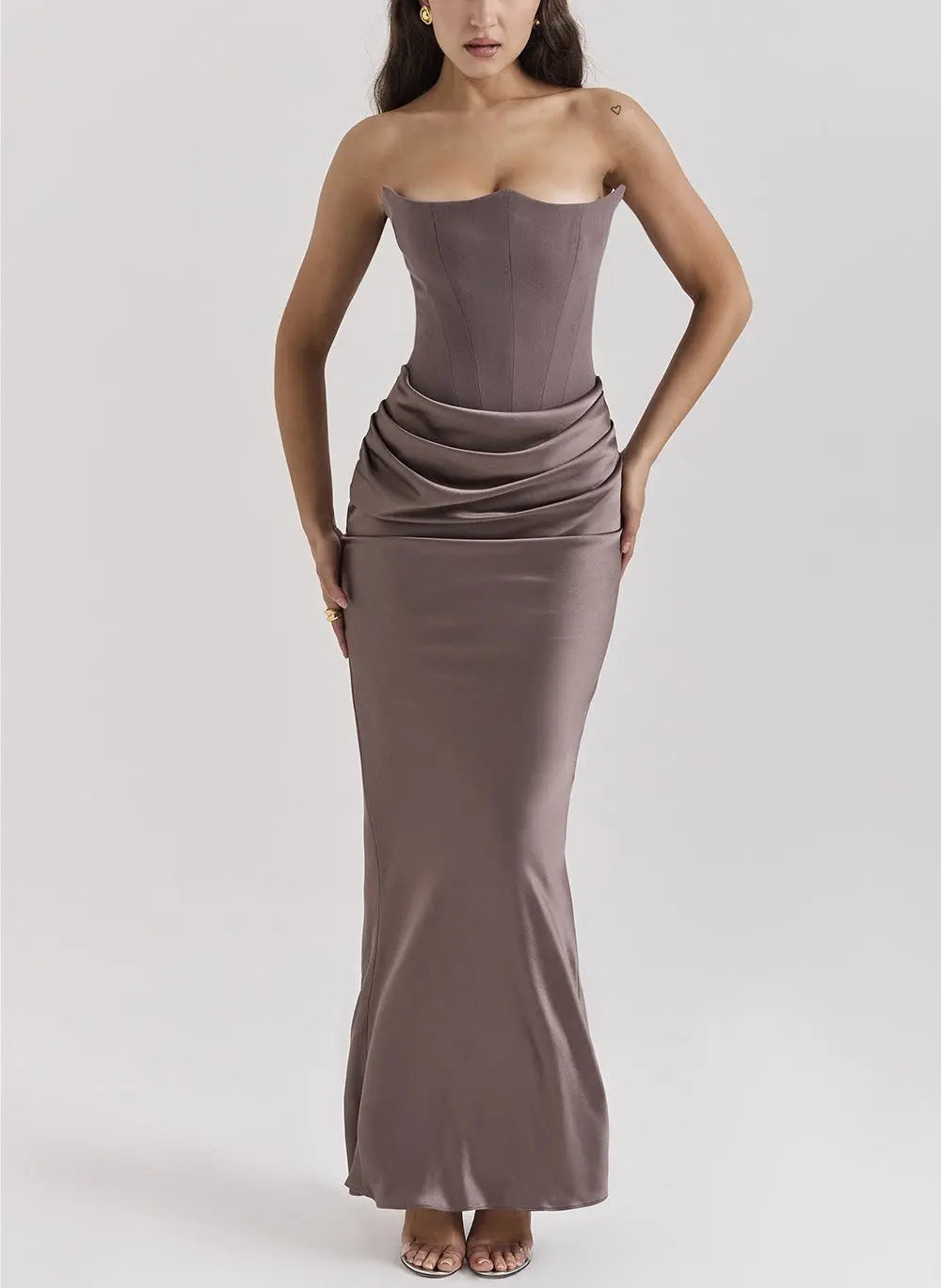 Robe longue Yeléna, bustier eprolo