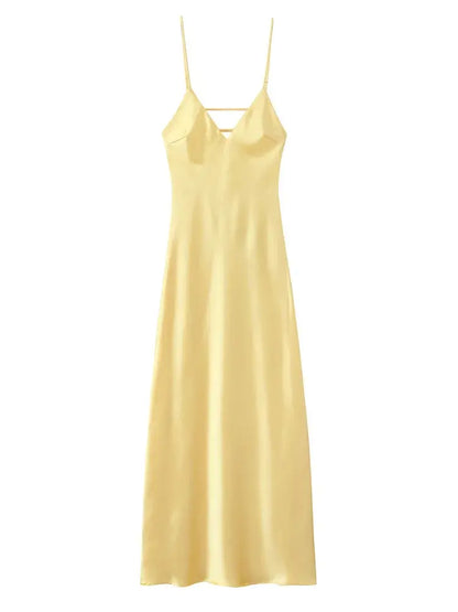 La robe Soléa - Robe longue lumineuse et satinée - LUMIAH