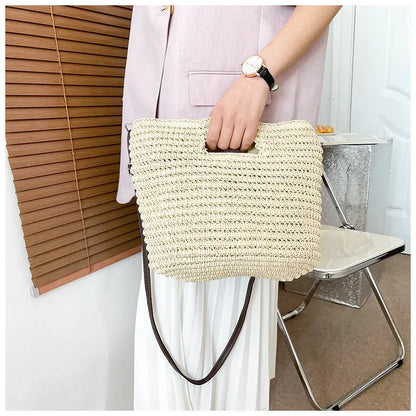 Sac à main de plage tissé avec anse. eprolo