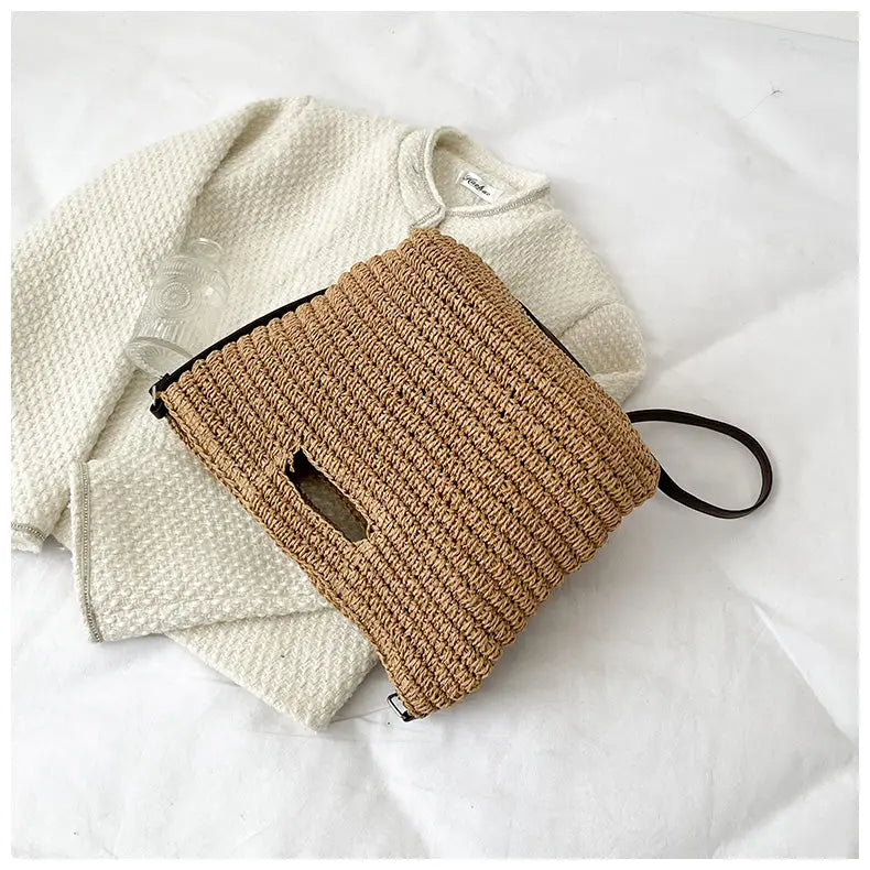 Sac à main de plage tissé avec anse. eprolo