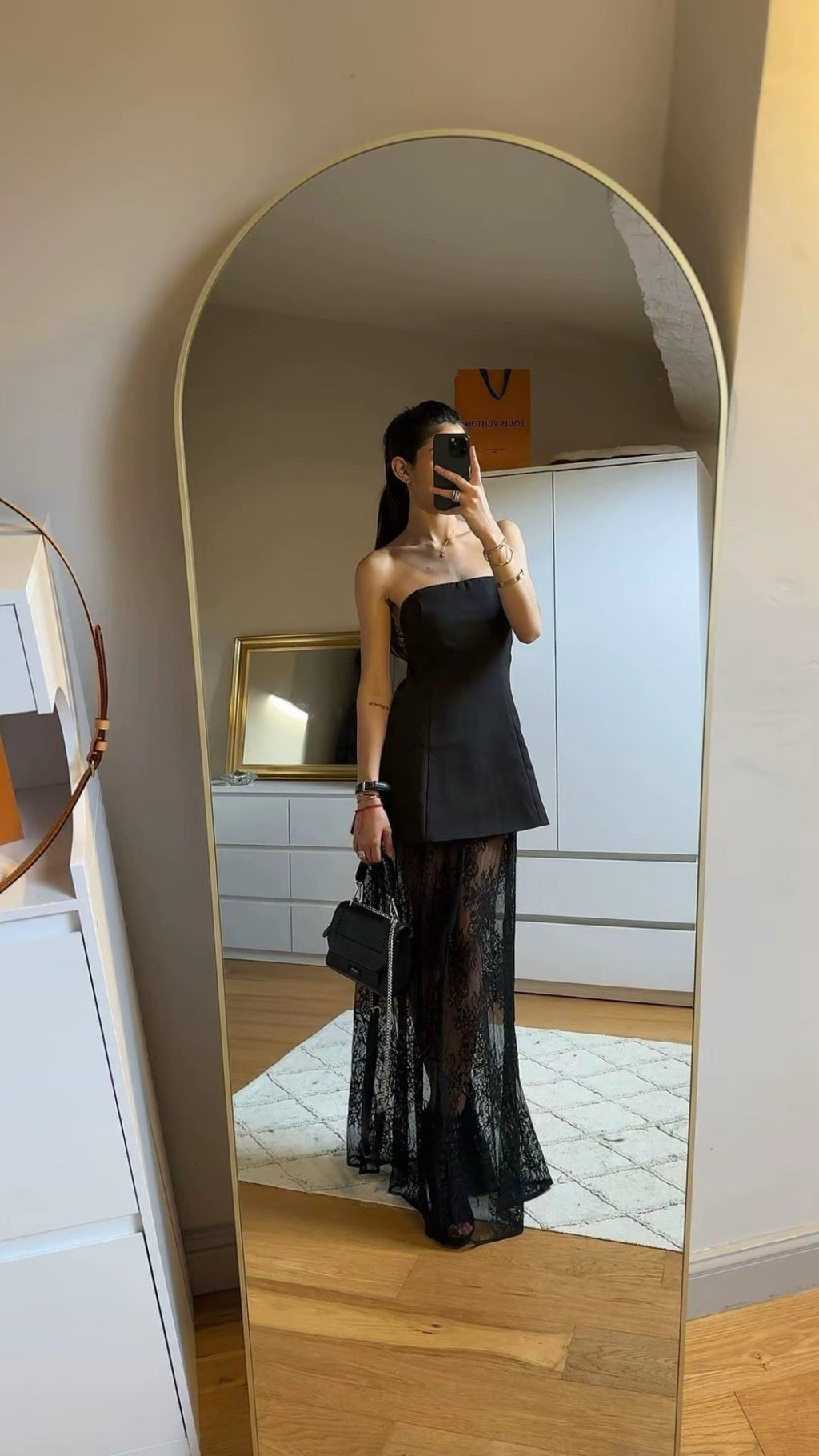 Haut bustier Lara noir, dos nu