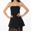 Haut bustier Lara noir, dos nu