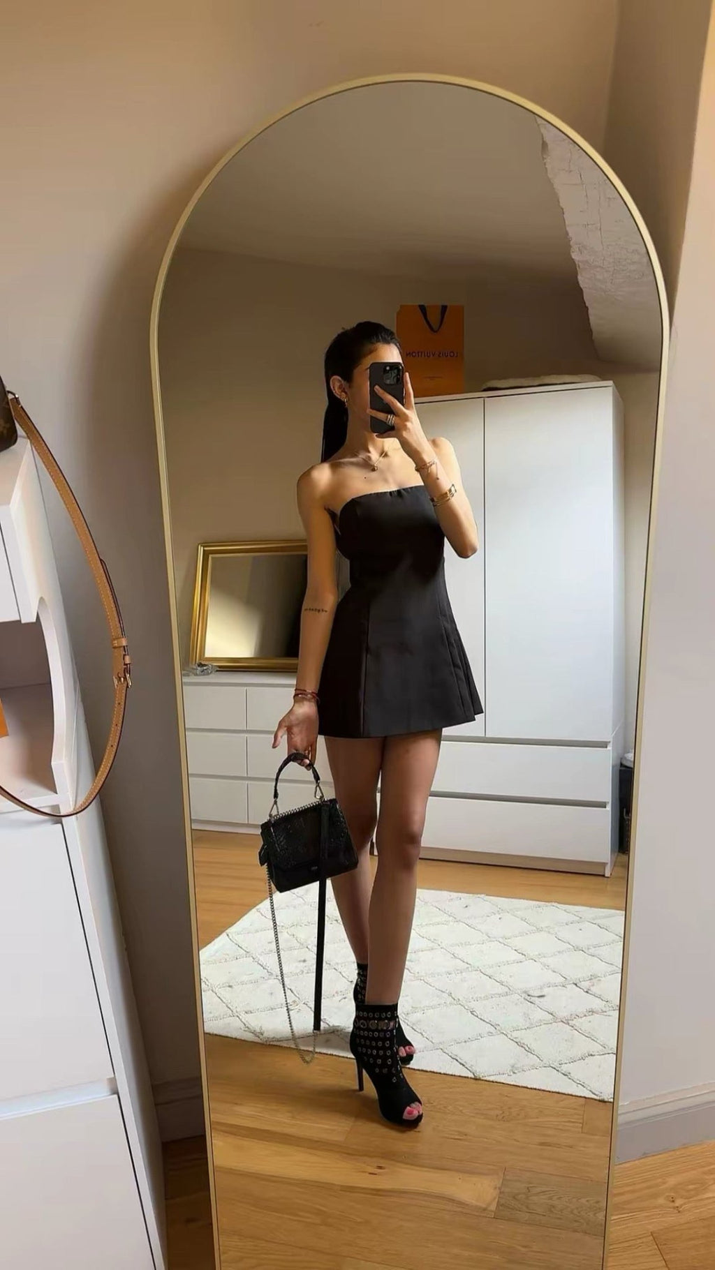 Haut bustier Lara noir, dos nu