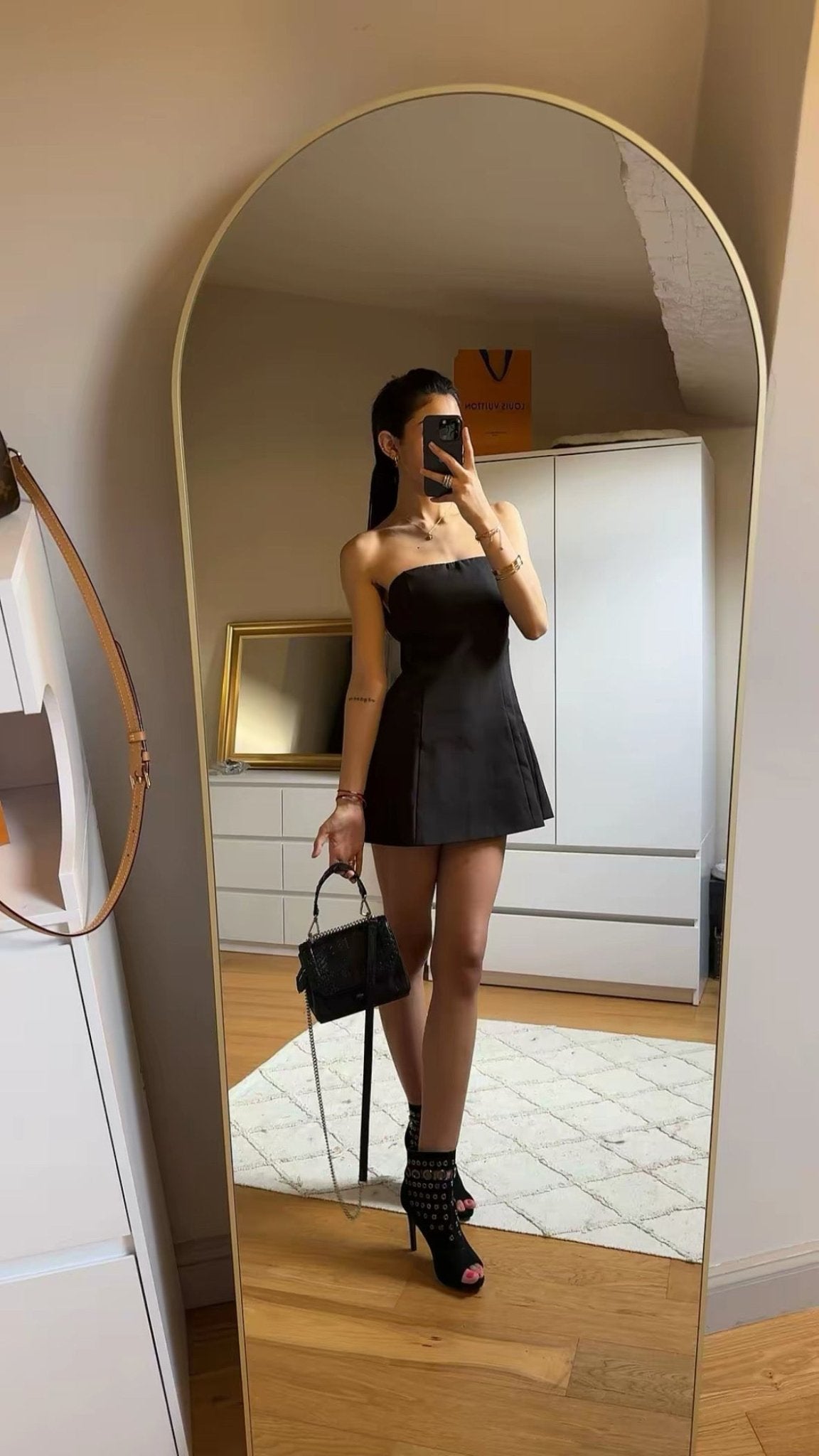 Haut bustier Lara noir, dos nu
