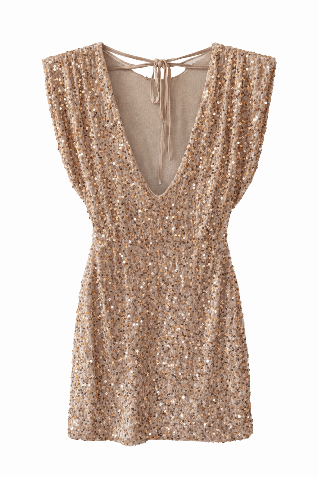 Robe courte Lucia en velours pailleté