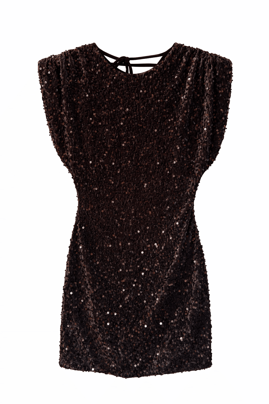 Robe courte Lucia en velours pailleté